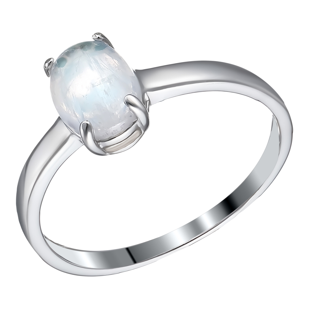 Серебряное кольцо 925 пробы; вставки 1 Лунный камень;